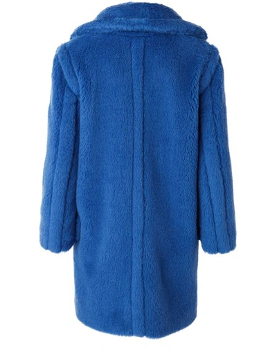 Shop Max Mara Adenia Alpaca And Wool Coat In Cornerflower Blue
