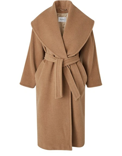 Shop Max Mara Fretty Camel Wool Coat