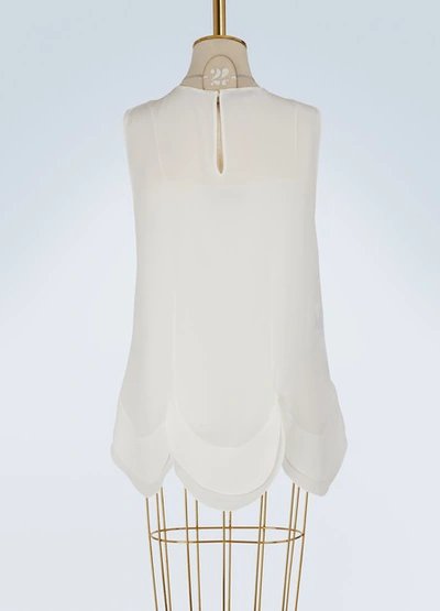 Shop Prada Sleeveless Blouse In Ivoire