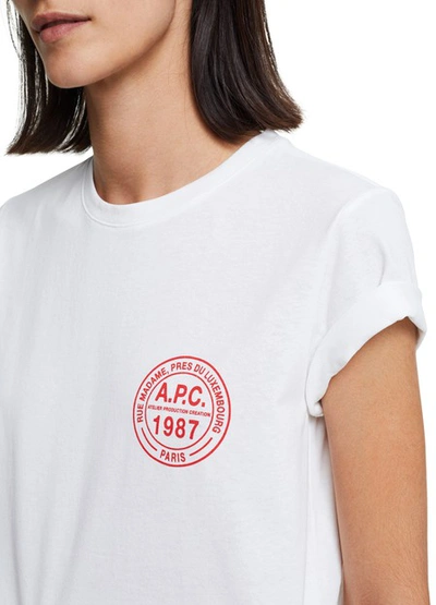 Shop Apc Tess T-shirt In Blanc