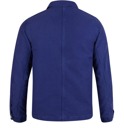 Shop Bleu De Paname Counter Jacket With Patch In Blue