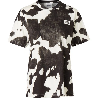 Shop Burberry Carrick Short-sleeved T-shirt In Black Ip Pat