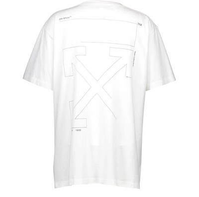 Shop Off-white Unfinished T-shirt In White-silver