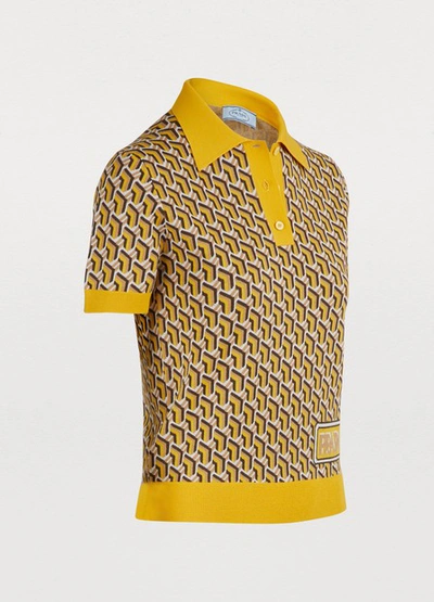 Shop Prada Short-sleeved Top In Senape