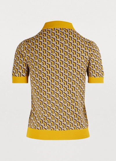 Shop Prada Short-sleeved Top In Senape