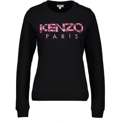 Shop Kenzo Floral Sweatshirt In Black