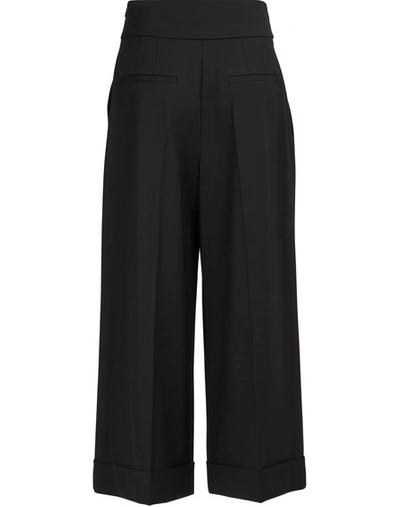 Shop Proenza Schouler Wool High Waist Pants In 00200 Black