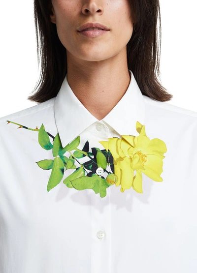 Shop Dries Van Noten Printed Shirt In White