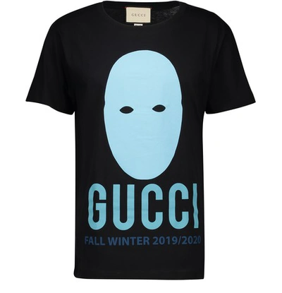 Shop Gucci Manifesto Mask T-shirt In Black