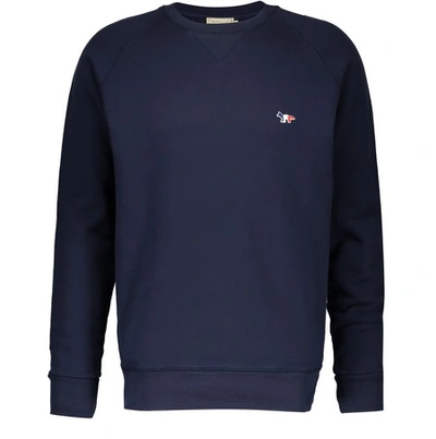 Shop Maison Kitsuné Fox Sweatshirt In Navy