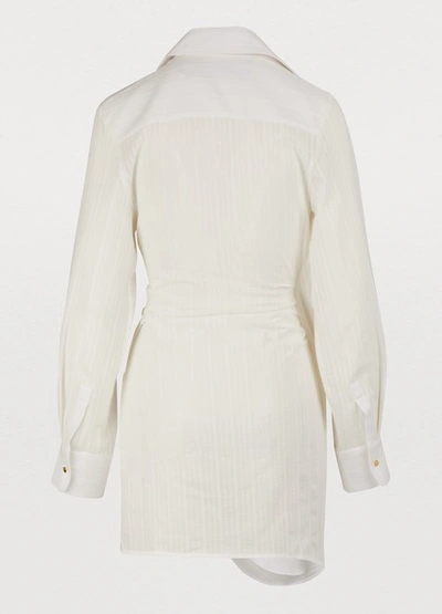 Shop Jacquemus Bahia Dress In Off-white