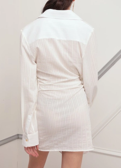 Shop Jacquemus Bahia Dress In Off-white