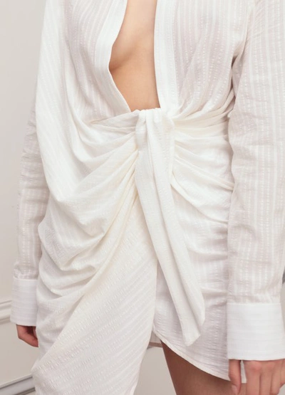 Shop Jacquemus Bahia Dress In Off-white
