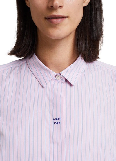Shop Maison Labiche Classic Shirt In Pink Blue White