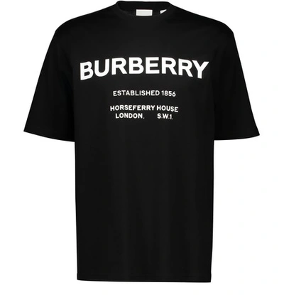Shop Burberry Murs Cotton T-shirt In Black
