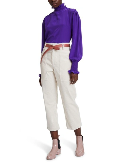 Shop Isabel Marant Étoile Yoshi Blouse In Purple