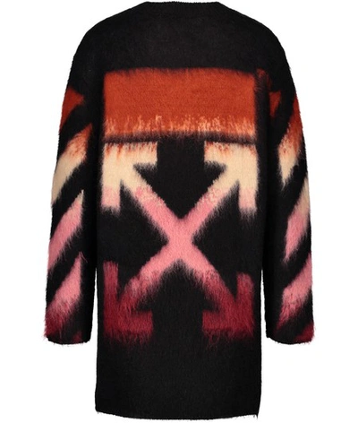 Shop Off-white Diag Wool And Mohair Jumper In Black