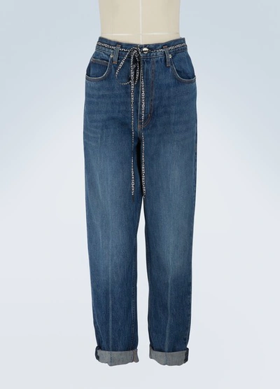 Shop Proenza Schouler Convertible Jeans In 00439 Medium Blue