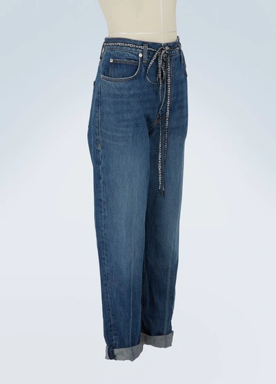 Shop Proenza Schouler Convertible Jeans In 00439 Medium Blue