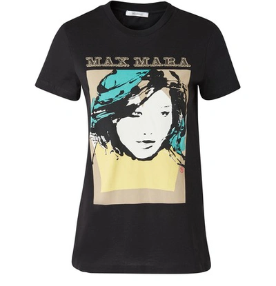 Shop Max Mara Talpa T-shirt In Black