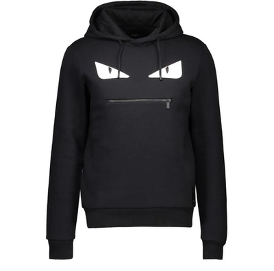 Shop Fendi Monster Eyes Sweatshirt In Black