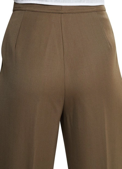 Shop Burberry Marleigh Straight Cut Trousers In Warm Taupe