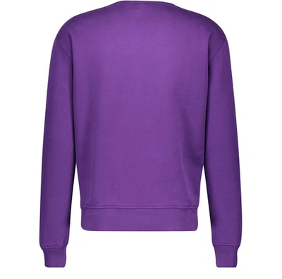 Shop Ami Alexandre Mattiussi Cotton Heart Sweatshirt In Violet