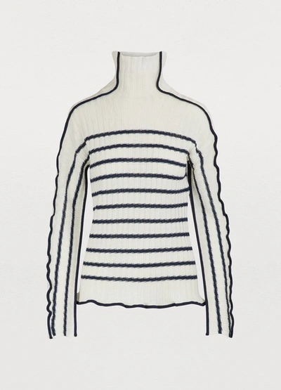 Shop Sies Marjan Harrie Linen Sweater In Pearl/denim
