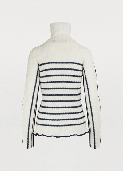 Shop Sies Marjan Harrie Linen Sweater In Pearl/denim