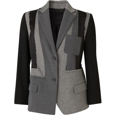 Shop Jw Anderson Wool Blazer In Mid Grey Melange