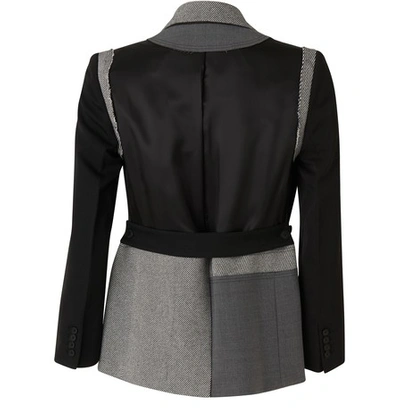 Shop Jw Anderson Wool Blazer In Mid Grey Melange