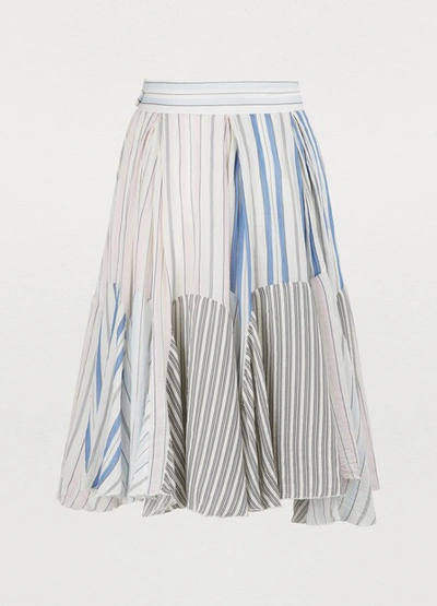 Shop Jw Anderson Striped Skirt In Color