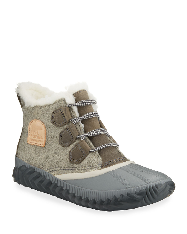 sorel out and about leather duck boot