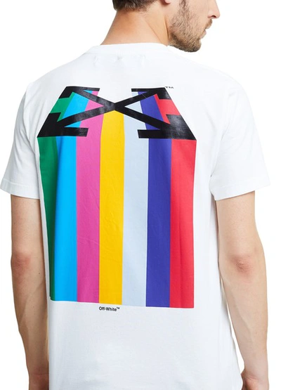 Shop Off-white 'rainbow Arrows' T-shirt In White/multicolor