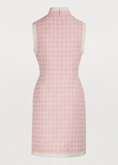 Shop Gucci Tweed Mini Dress In Pink