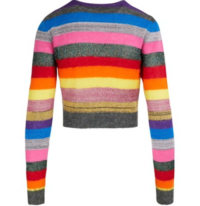Shop Miu Miu Wool And Mohair Blend Sweater In Multi