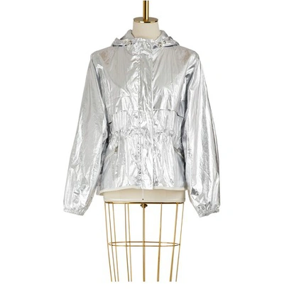 Shop Moncler Jais Metallic Jacket In Silver