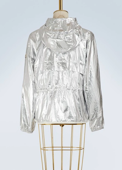 Shop Moncler Jais Metallic Jacket In Silver
