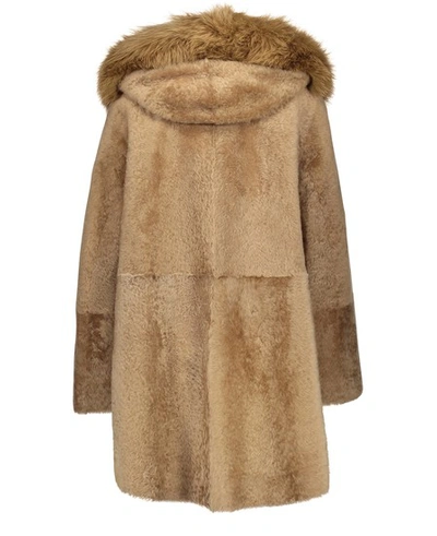 Shop Yves Salomon Reversible Fur Parka In Sarrasin