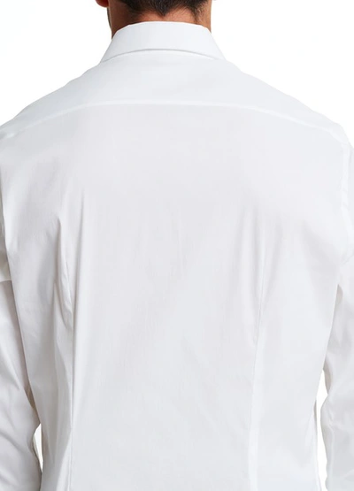 Shop Prada Stretch Shirt In White