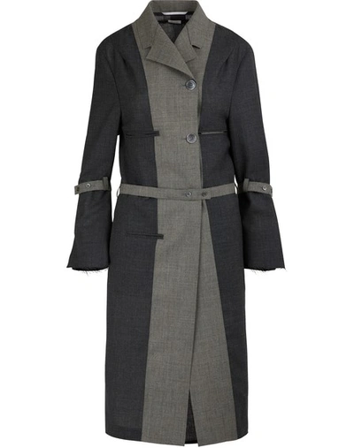Shop Thom Browne Wool Coat In Dark Grey