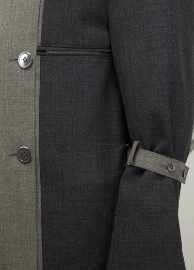 Shop Thom Browne Wool Coat In Dark Grey