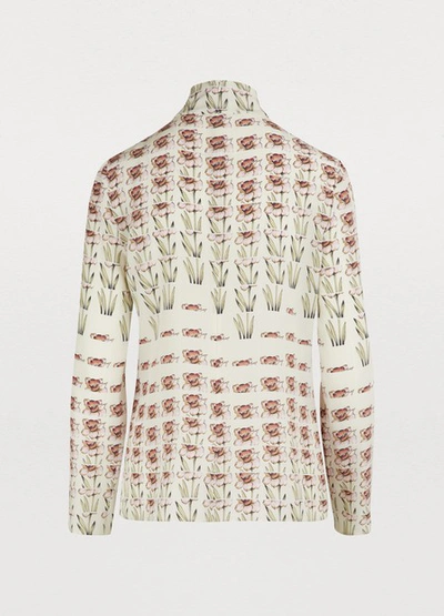 Shop Prada Printed Blouse In Alabastro