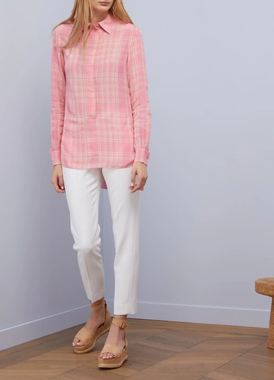 Shop Victoria Beckham Tunisian Collar Shirt In Pink