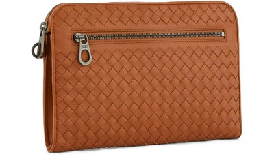 Shop Bottega Veneta Leather Wallet In Wood/wood