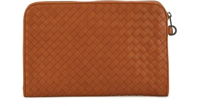 Shop Bottega Veneta Leather Wallet In Wood/wood