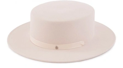 Shop Maison Michel Kiki Gangsta Pearls Hat In Baby Pink