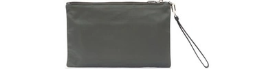 Shop Prada Toiletry Bag In Piombo