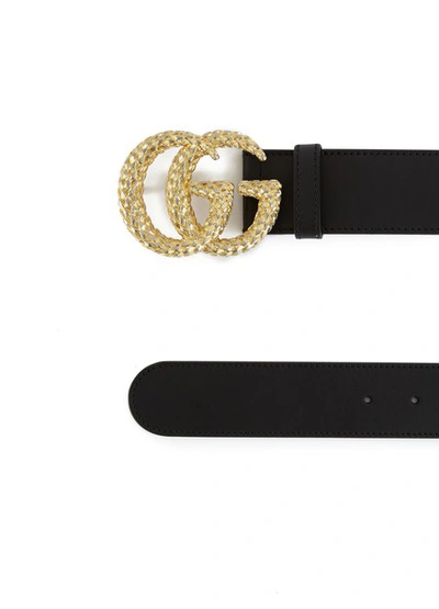 Shop Gucci Gg Belt In Black