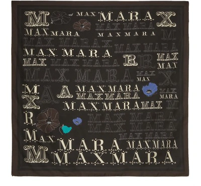 Shop Max Mara Silk Scarf In Black